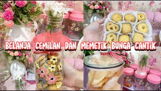 BELANJA CEMILAN DAN MEMETIK BUNGA CANTIK  | AKTIVITAS DI DAPUR PINK | DAILY VLOG