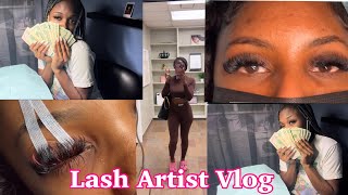 A DAY IN THE LIFE AS A LASH TECH//WEEKEND VLOG/BOOKED AND BUSY