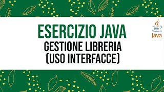 java interface gestione libreria