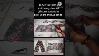 simple plazo । trousers cutting and stitching। full tutorial