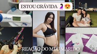 ESTOU GRÁVIDA 😍🤰🏻 Reação do meu marido + minha reação | Aeronessa