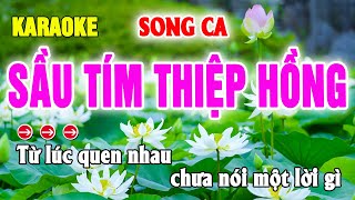 Sầu Tím Thiệp Hồng Karaoke Song Ca _ Beat Thanh Hà