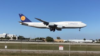 Lufthansa - Boeing 747 landing at Miami