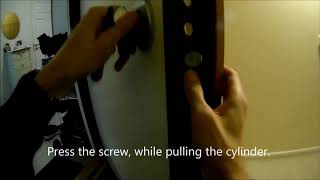 How to change the Mottura euro lock cylinder in a Torterolo & Re door