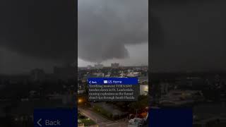 Lauderdale, the funnel cloud causes explosions as it passes South Florida.#shorts #news