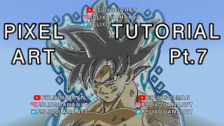 Minecraft Pixel Art Tutorial - Goku Mastered Ultra Instinct Part 7