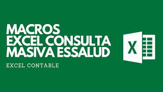 👍 MACROS EXCEL 👉 CONSULTA MASIVA EXCEL