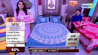 35457 5 Jaipuri Ethenic Soft Cotton Rich Double Bedsheet + 10 Pillow Cover 5BS60 1999 (CODE 13321)