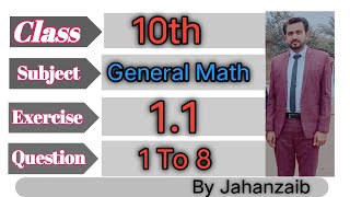 10th General Math Exercise 1.1 Question 1-8  Punjab Board  ||  10th general math exercise 1.1 (1-8)