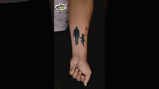 Dad with daughter tattoo || Rudra Tattoo Studio ||