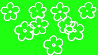 flowers overlay cartoon animated overlay green screen video copyright free