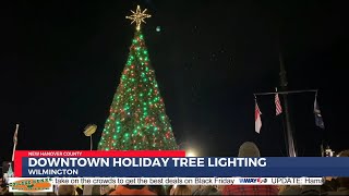 Downtown Wilmington lights holiday tree