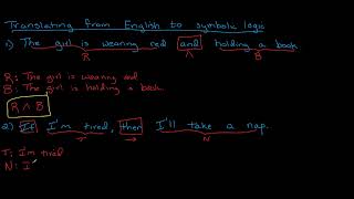 Sec 1.1 Translating from English to Symbolic Logic