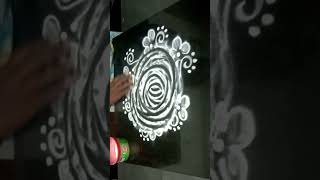 simple and easy kolam design 🧡🌺traditional kolam ❤🧡kutty kutty kolam