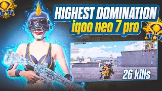 Raven Killing X-Suit Players 🔱 | HIGHEST-DOMINATION in iQOO Neo 7 Pro BGMI TEST 2024 | BGMI