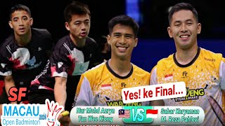 Sabar Karyaman/Moh Reza Pahlevi Isfahani vs Nur Mohd Azryn/Tan Wee Kiong || SF Macau Open 2024