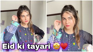 Bari eid ki tayari | OUTFIT+makeup+hairstyle