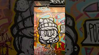 POV video of graffiti character drawing process! #graffiti #spraypaint #illustration #painting