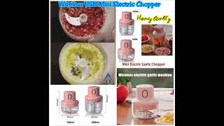 *Chopper-Portable Cordless Electric Mini Garlic Chopper*