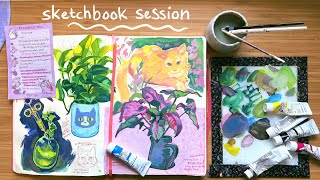 yo let’s paint some plants (basically a sketchbook podcast cause it’s so long lol)