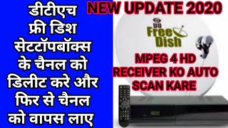 dd free dish hd box ko autoscan aur channel ko delete kaise kare I news dish fast