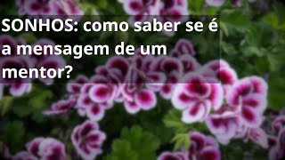 SONHOS: COMO SABER SE É A MENSAGEM DE UM MENTOR?