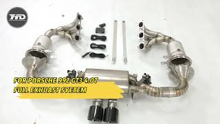 HMD Titanium alloy catback with valve and manifold with cat for porsche 992 GT3 full exhaust system