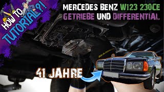 41 Jahre! Mercedes Benz W123 230CE - Getriebeöl + Differential Öl erneuern! #tutorial  #car #viral