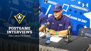 UNCW Baseball Head Coach Randy Hood & Jac Croom | Postgame vs Georgia, 6-01-24