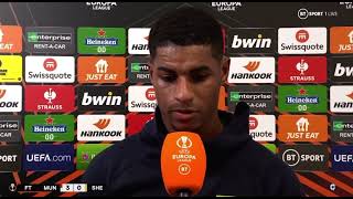 Marcus Rashford Post Match Interview After A Win Vs Sheriff