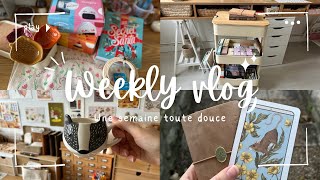 🦔 Weekly Vlog #4 : je réorganise ma raskog Ikea • emplettes créatives • lecture • papeterie 🍂