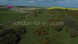 Cissbury Rings. Drone Холм железного века