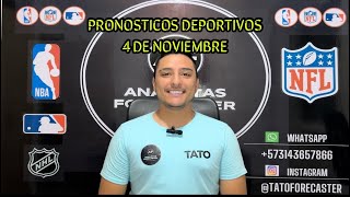 PRONOSTICOS DEPORTIVOS GRATIS HOY 4 DE NOVIEMBRE #nba FREE PICKS - PARLEY GRATIS FUTBOL PARLAY NBA