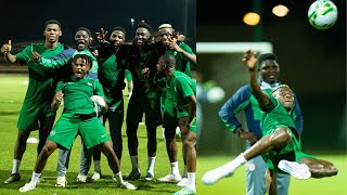 BENIN VS NIGERIA: SUPER EAGLES FIRST OFFICIAL TRAINING SESSION AS ALL PLAYERS IN CAMP TRAIN