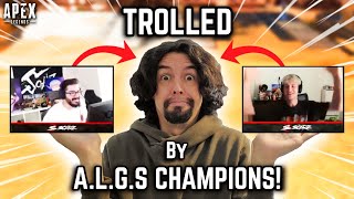 I Got TROLLED By ALGS Champions MANDE & TAISHEEN In Apex Legends! (All Perspectives)