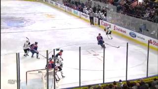 Dillon Wacky Bounce Goal Off the Goalies Back vs Edmonton Oilers 2/12/13