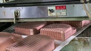 Thermoforming production process for thickened coat and bag shells