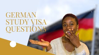 Possible Interview Questions | German Study Visa | Tammy Tamuno