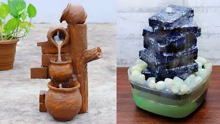 DIY Amazing Top 2 Indoor Tabletop Waterfall Fountains | Best Handmade Indoor Waterfall Fountains