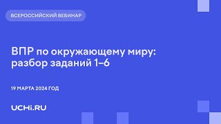 ВПР по окружающему миру: разбор заданий 1–6