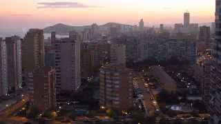 Sunset Timelapse in Benidorm, Spain.