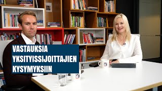 In Finnish: vastauksia yksityissijoittajien kysymyksiin