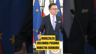 MARSZAŁEK HOŁOWNIA OSTRO POGANIA MINISTRA BODNARA! CHCE SZYBKO ROZLICZYĆ PIS! #polityka #sejm