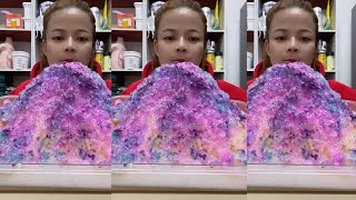 🧊❄️🥶Mukbang ice/full colors/shaved ice/ice Asmr/eating ice/sound crunchy