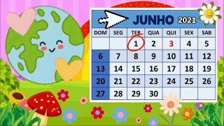 Calendário 01 de Junho + Aula Importância do Meio Ambiente - Educação Infantil e Alfabetização