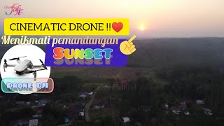 CINEMATIC DRONE ‼️♥️ Menikmati Sunset di pedesaan||Drone DJI