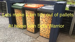 UK Easy build bin tidy, build a project from old scrap pallets. workshop project