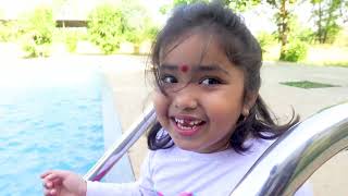 ओवीची स्विमिंग पूल मधली दही हंडी 😄 Swimming Pool Vlog by Ovee & Mumma @CrazyFoodyRanjita