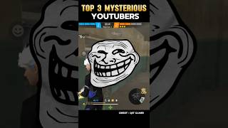 Top 3 mysterious youtubers jinka channels ka name mysterious hai 😱🤯 || #shorts #freefire