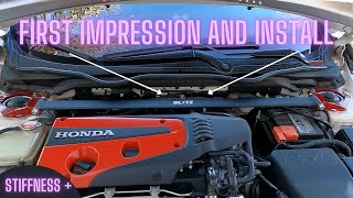 BLITZ Strut Bar IMPRESSIONS And Install Into the 21 Honda Civic Type R